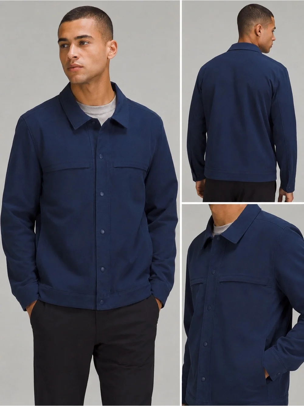 Lululemon City Excursion Jacket Men’s XL Navy Technical Stretch Trucker Jacket